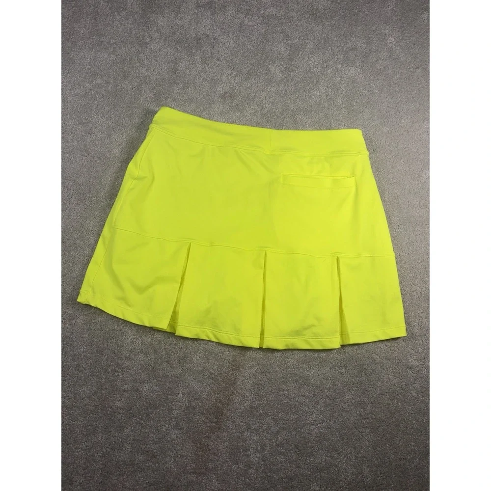 Nike Court Dri Fit Yellow S Pleated Athletic Tennis Golf Sporty Skirt
